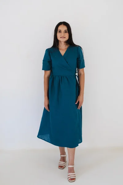 The Classic Gem Dress (Ash Blue)