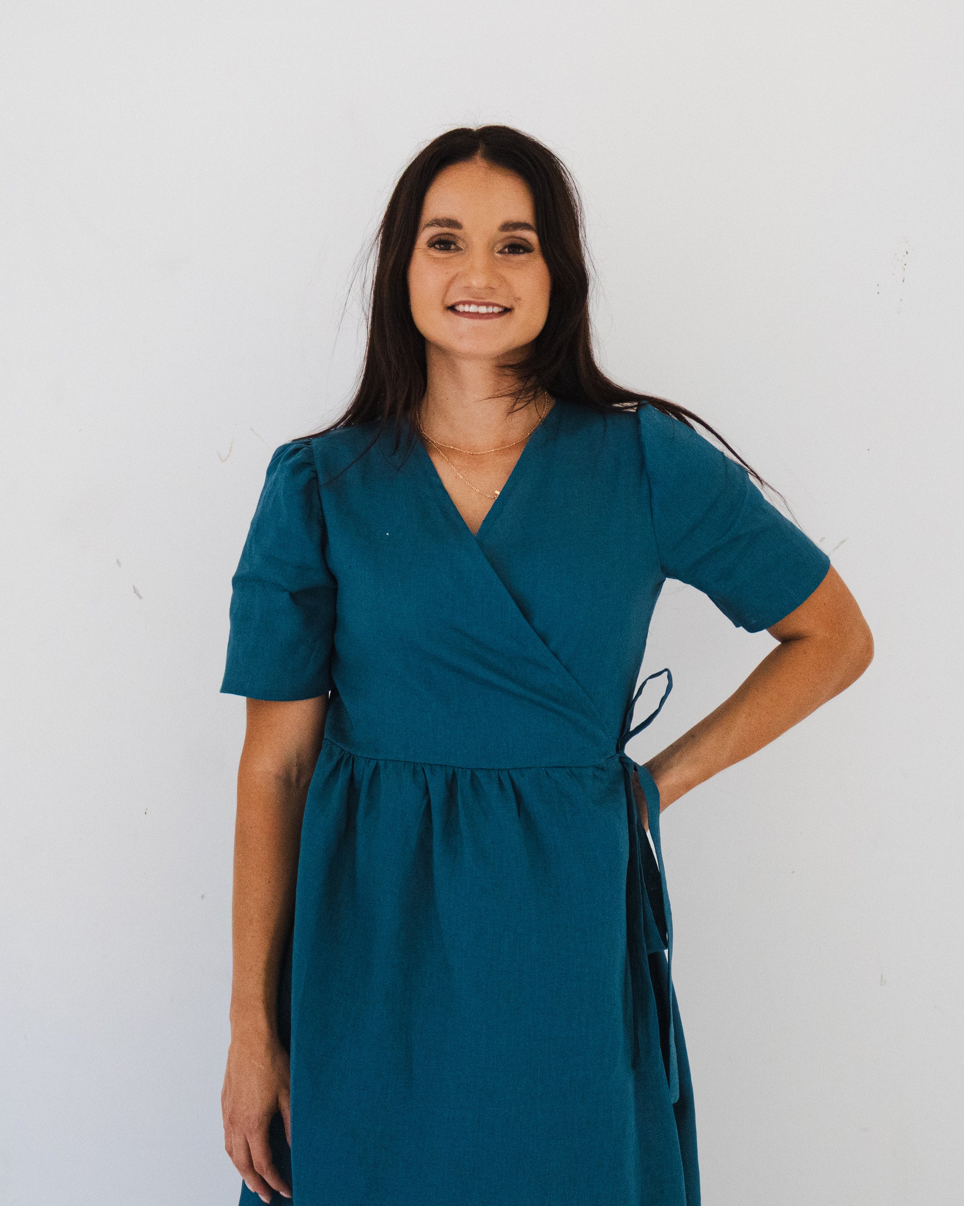 The Classic Gem Dress (Ash Blue)