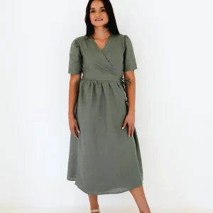 The Classic Gem Dress (Army Green)