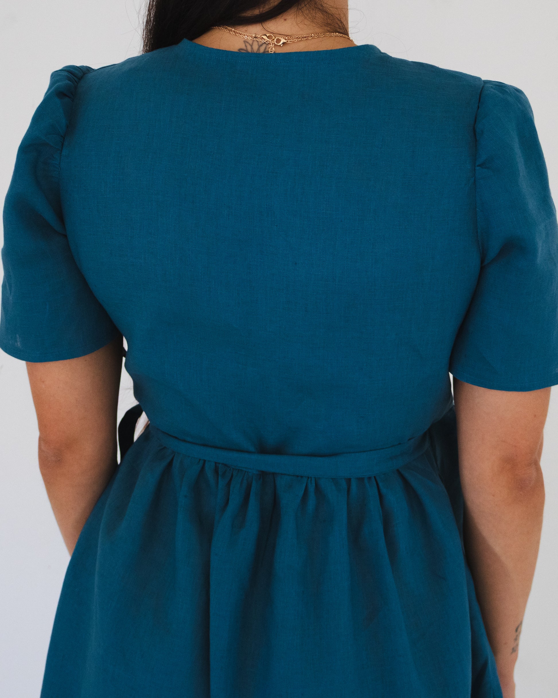 The Classic Gem Dress (Ash Blue)