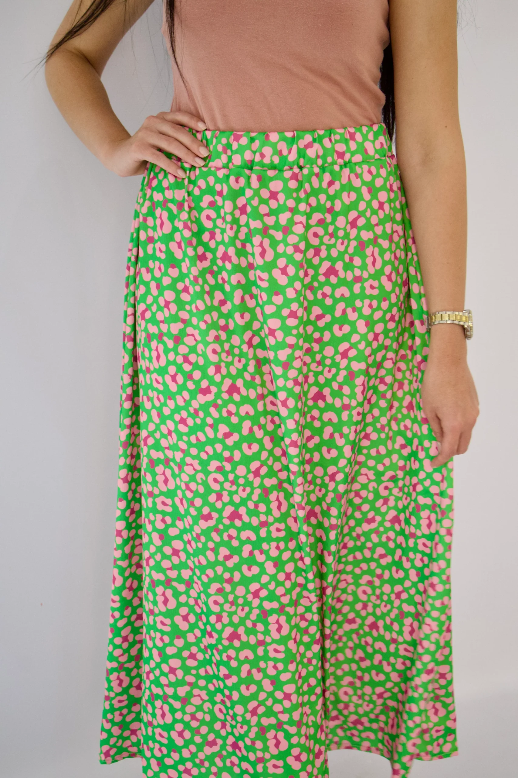 The Alara Skirt (Green Print)