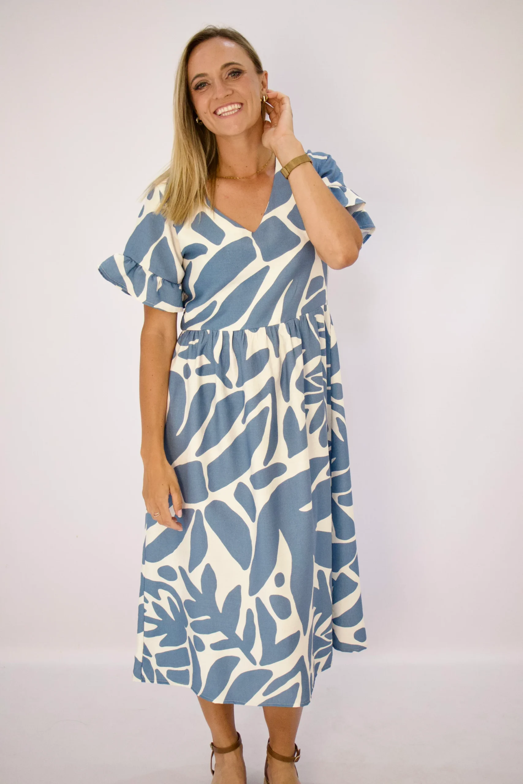 The Mirelle Dress (Abstract Print)