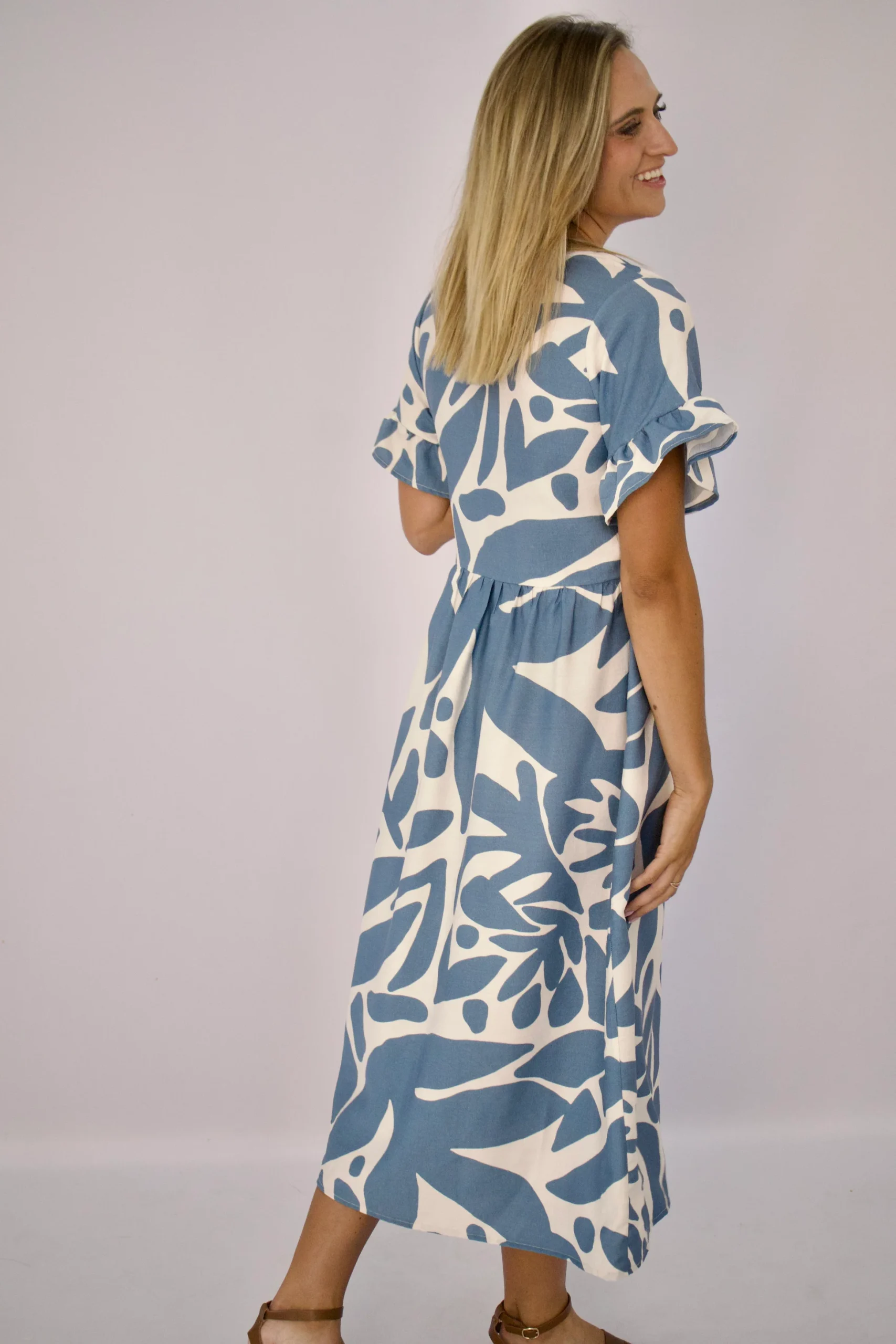 The Mirelle Dress (Abstract Print)